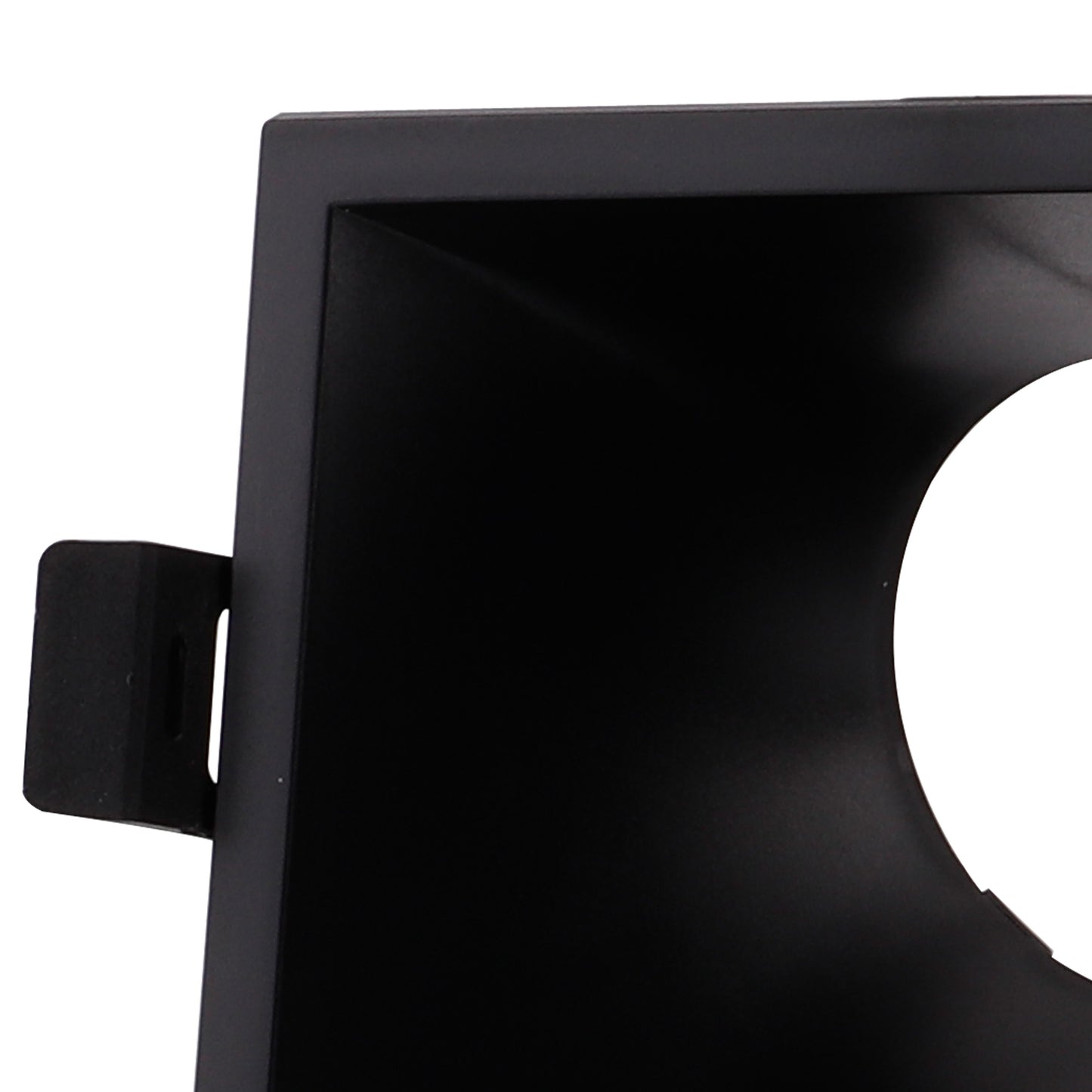 Lamborjini Funnel 45°, 85mm Cut Out, Spotlight Square, 1 x GU10 (Max 12W), Black, Lampholder Included by Mantra