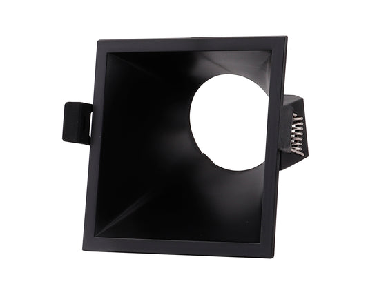 Lamborjini Funnel 45°, 85mm Cut Out, Spotlight Square, 1 x GU10 (Max 12W), Black, Lampholder Included by Mantra