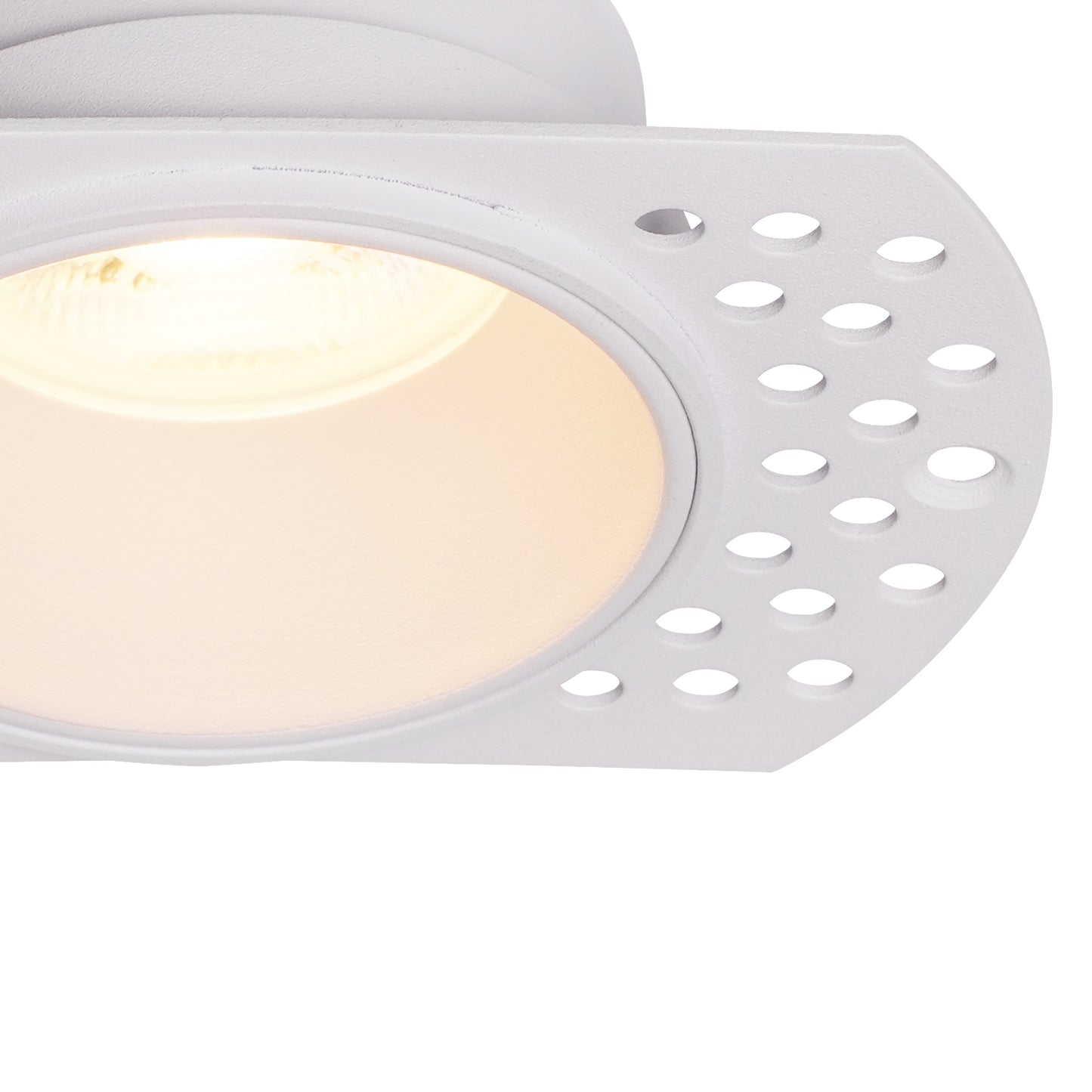 Lances Trimless Recessed Spotlight 10.5cm, GU10 (Max 12W), Cut Out 62mm, White by Mantra