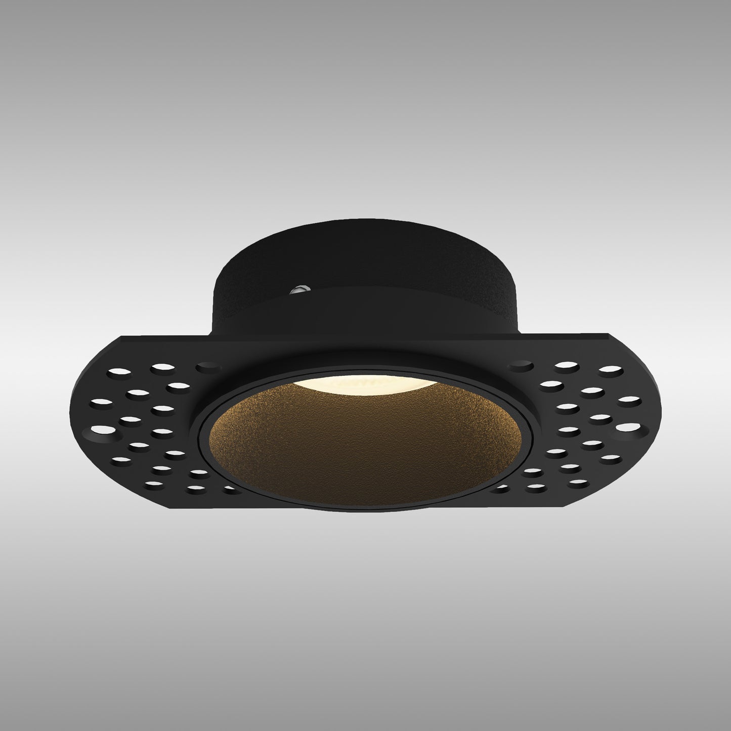 Lances Trimless Recessed Spotlight 10.5cm, GU10 (Max 12W), Cut Out 62mm, Black by Mantra