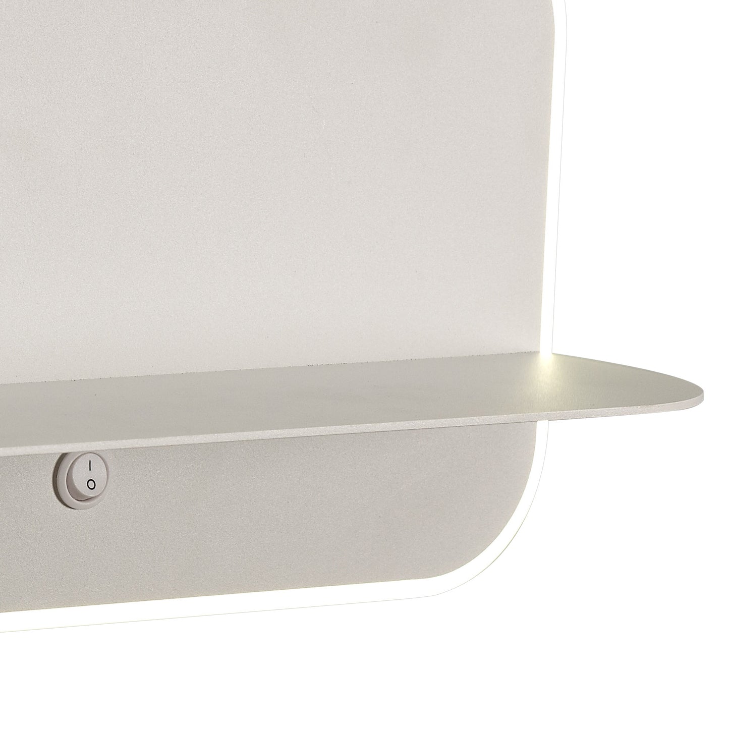 Lanzarote Wall Lamp Shelf With USB Sockets, 18W LED, 3000K, 1400lm, Matt White, 3yrs Warranty by Mantra