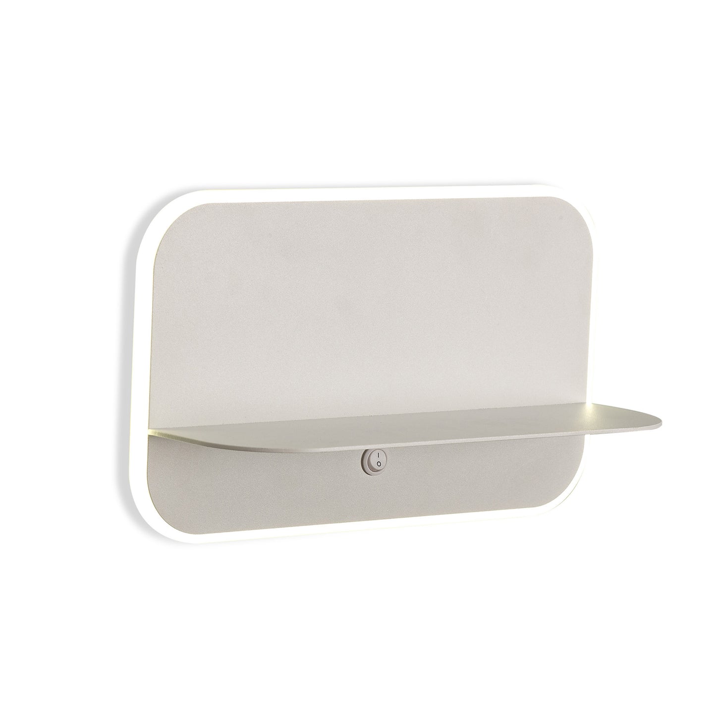 Lanzarote Wall Lamp Shelf With USB Sockets, 18W LED, 3000K, 1400lm, Matt White, 3yrs Warranty by Mantra