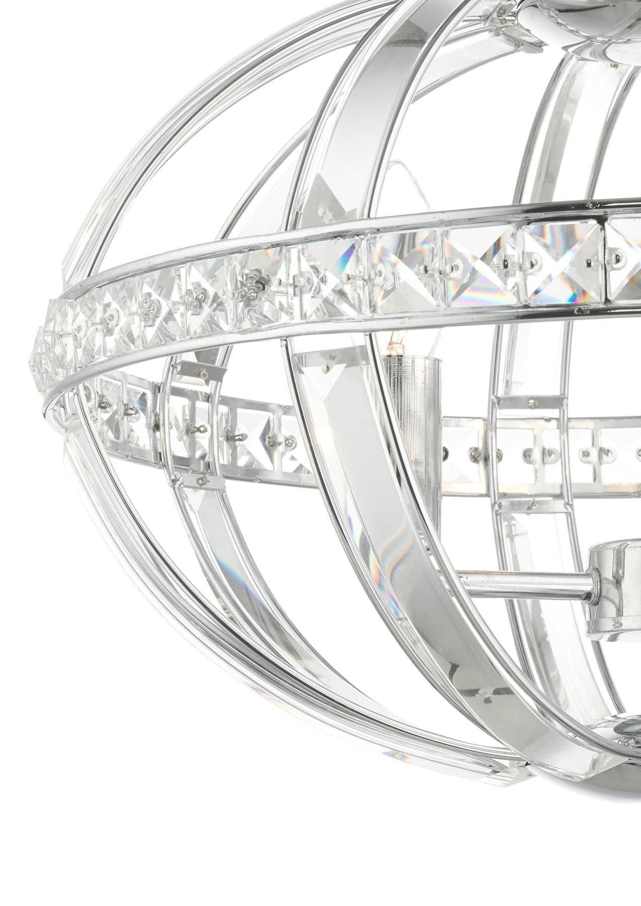 Laura 3 Light Oval Pendant Polished Chrome