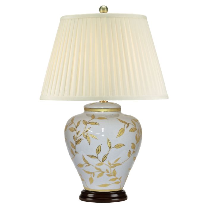 Leaves Brown Gold 1 Light Table Lamp - Brown and Gold