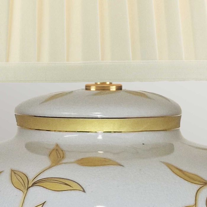 Leaves Brown Gold 1 Light Table Lamp - Brown and Gold