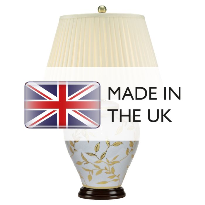 Leaves Brown Gold 1 Light Table Lamp - Brown and Gold