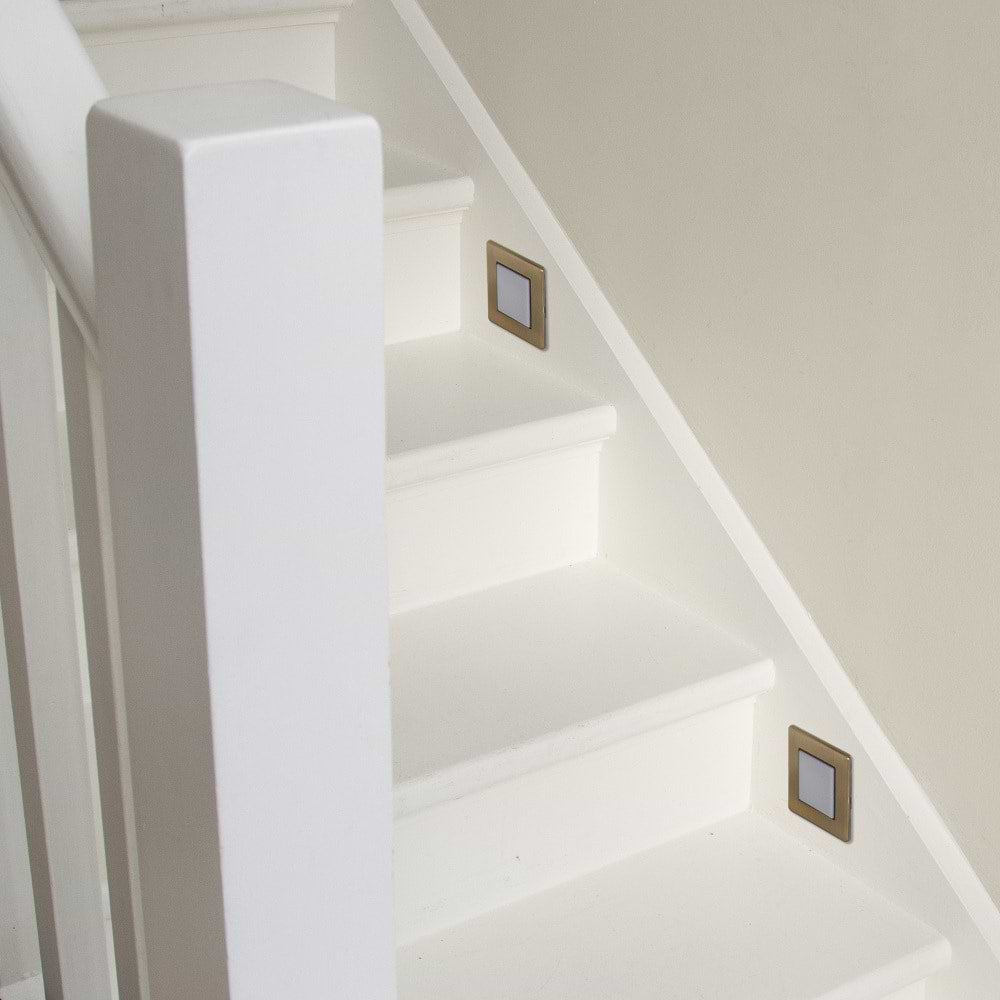 The Savoy Collection Brushed Brass LED Stair Light - Warm White