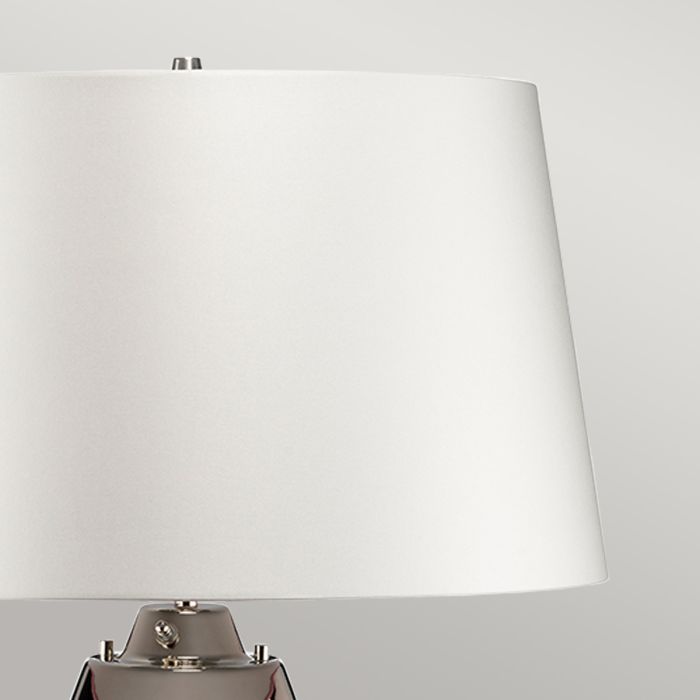 Lena 2 Light Large Plum Table Lamp with Off-white Shade - Plum-tinted Glass / Off-White Shade