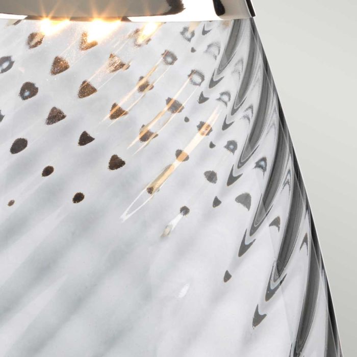 Lena 2 Light Large Smoke Table Lamp - Smoke-tinted Glass / Slate Shade