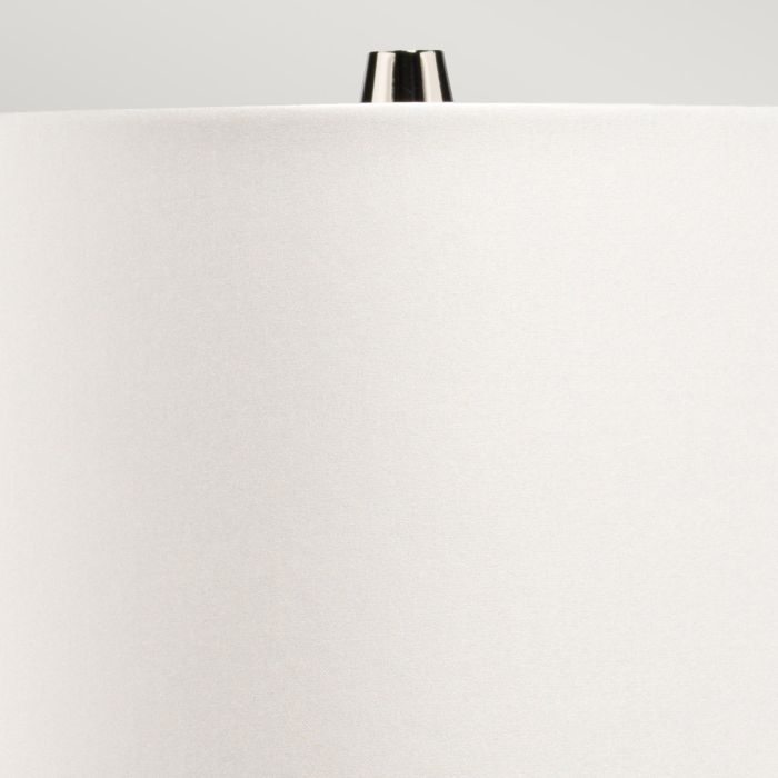Lena 2 Light Small Smoke Table Lamp with Off-white Shade - Smoke-tinted Glass / Off-White Shade
