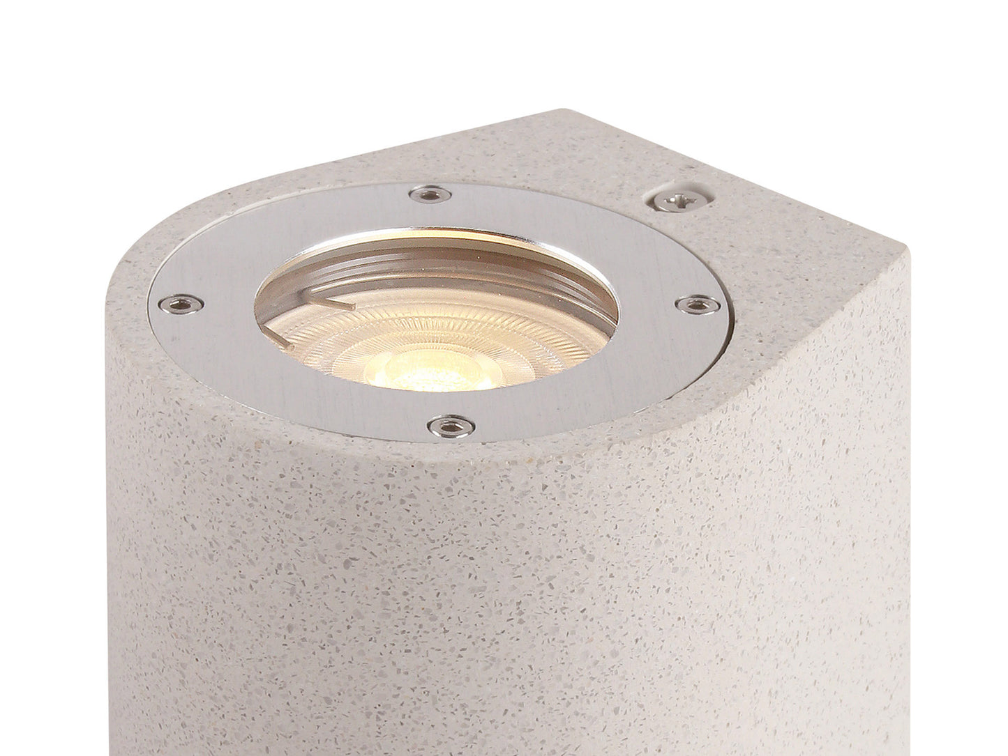 Levi Round Wall Lamp, 2 x GU10 (Max 12W), IP65, White Concrete, 2yrs Warranty by Mantra