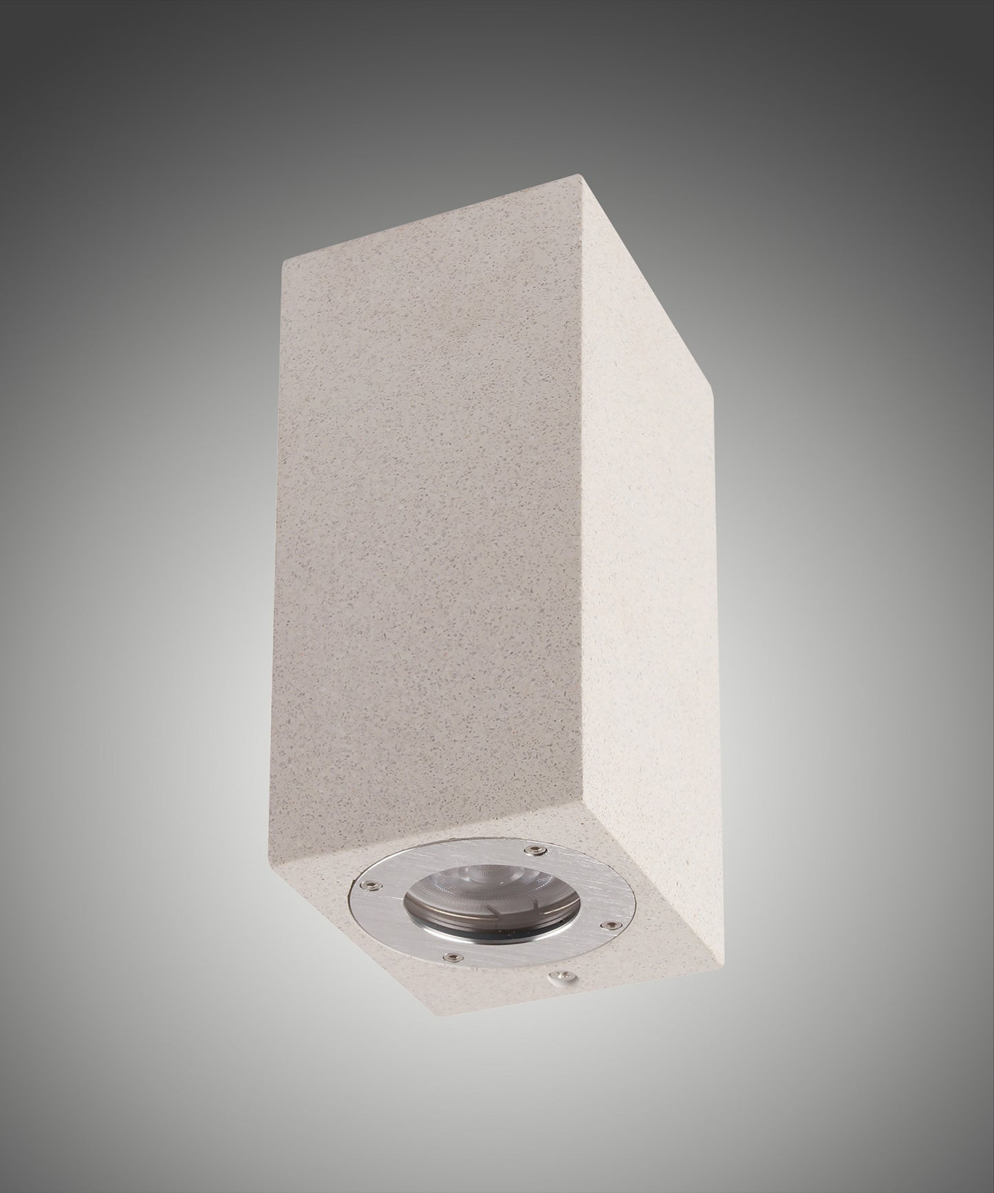 Levi Rectangular Wall Lamp, 2 x GU10 (Max 12W), IP65, White Concrete, 2yrs Warranty by Mantra