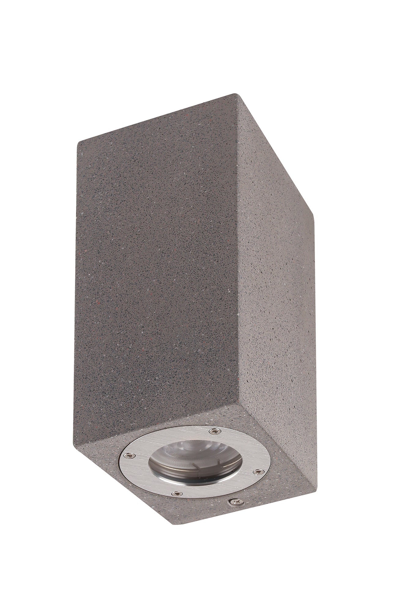 Levi Rectangular Wall Lamp, 2 x GU10 (Max 12W), IP65, Grey Concrete, 2yrs Warranty by Mantra