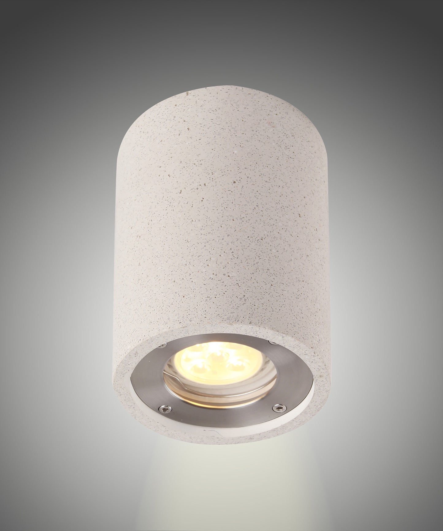 Levi Round Spotlight, 1 x GU10 (Max 12W), IP65, White Concrete, 2yrs Warranty by Mantra