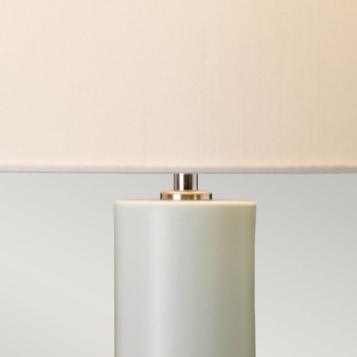 Leyton 1 Light Table Lamp - Pale Sage Green with Ivory Shade