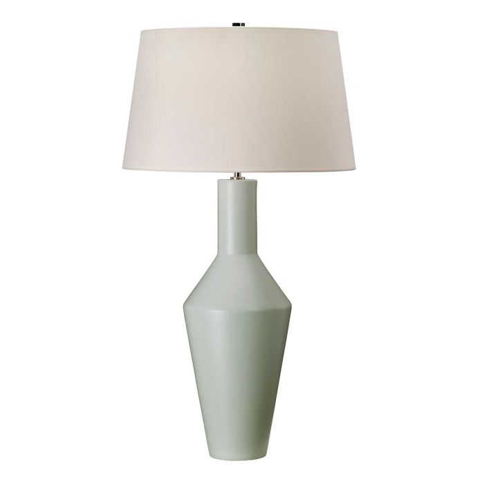 Leyton 1 Light Table Lamp - Pale Sage Green with Ivory Shade