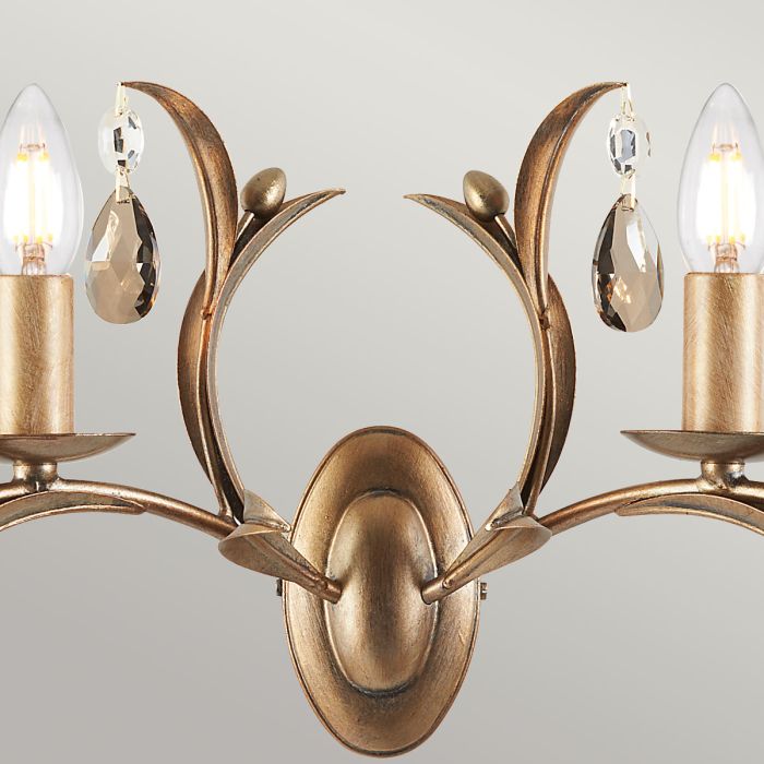 Lily 2 Light Wall Light - Bronze Patina