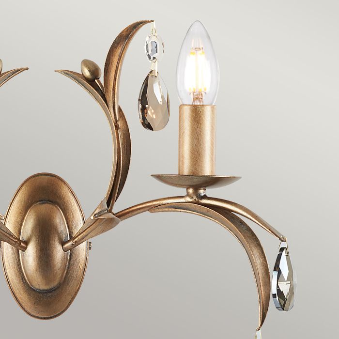Lily 2 Light Wall Light - Bronze Patina