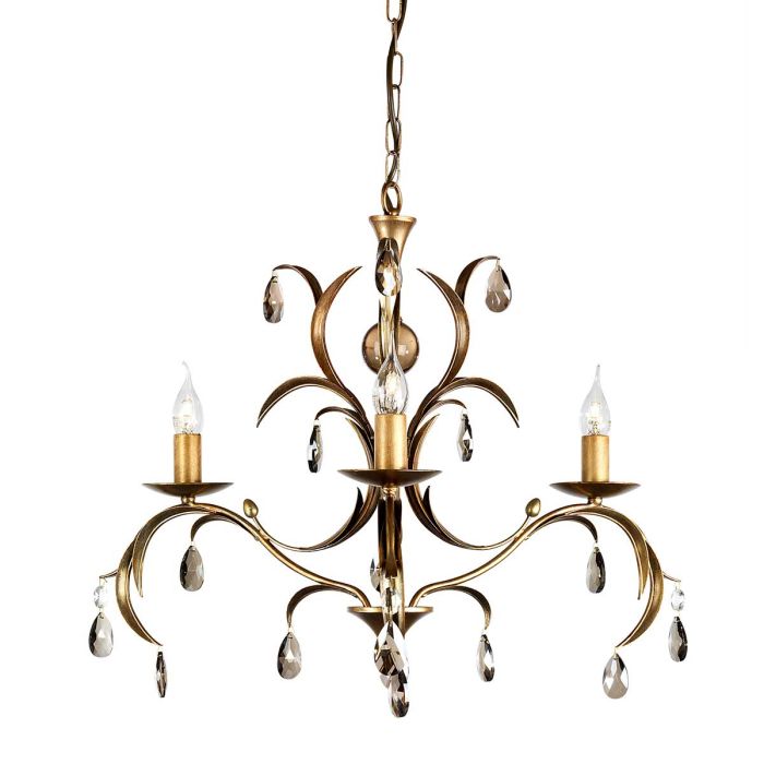 Lily 3 Light Chandelier - Bronze Patina