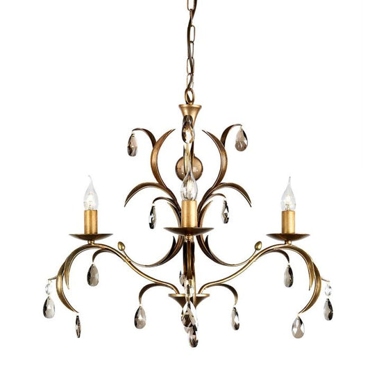 Lily 3 Light Chandelier - Bronze Patina