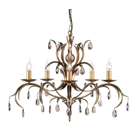 Lily 5 Light Chandelier - Bronze Patina