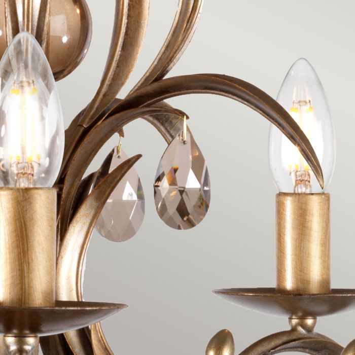 Lily 5 Light Chandelier - Bronze Patina