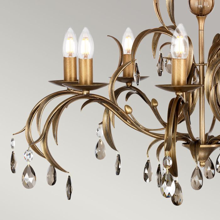 Lily 8 Light Chandelier - Bronze Patina