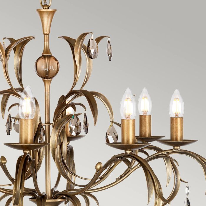 Lily 8 Light Chandelier - Bronze Patina