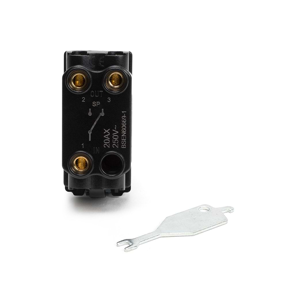 White 20AX 2 Way Single Pole Key RM-Grid Switch Module