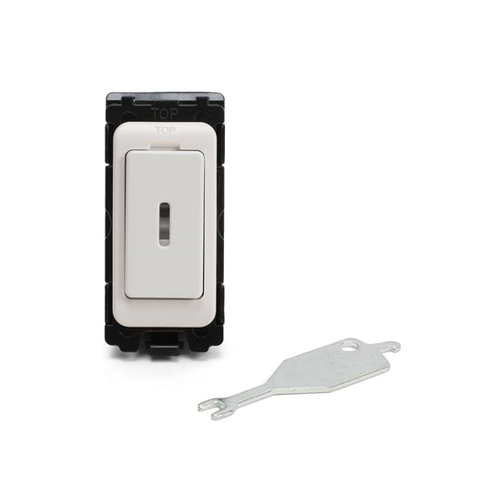White 20AX 2 Way Single Pole Key RM-Grid Switch Module