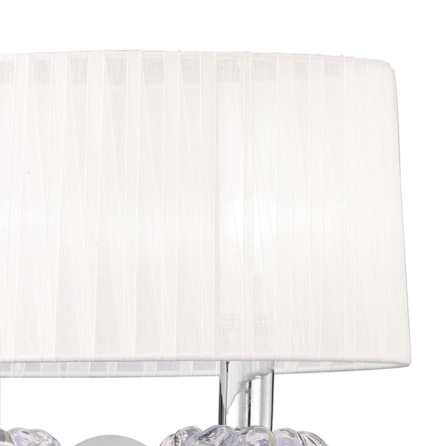 Loewe Wall Lamp Switched 2 Light E14, Polished Chrome With White Shade by Mantra