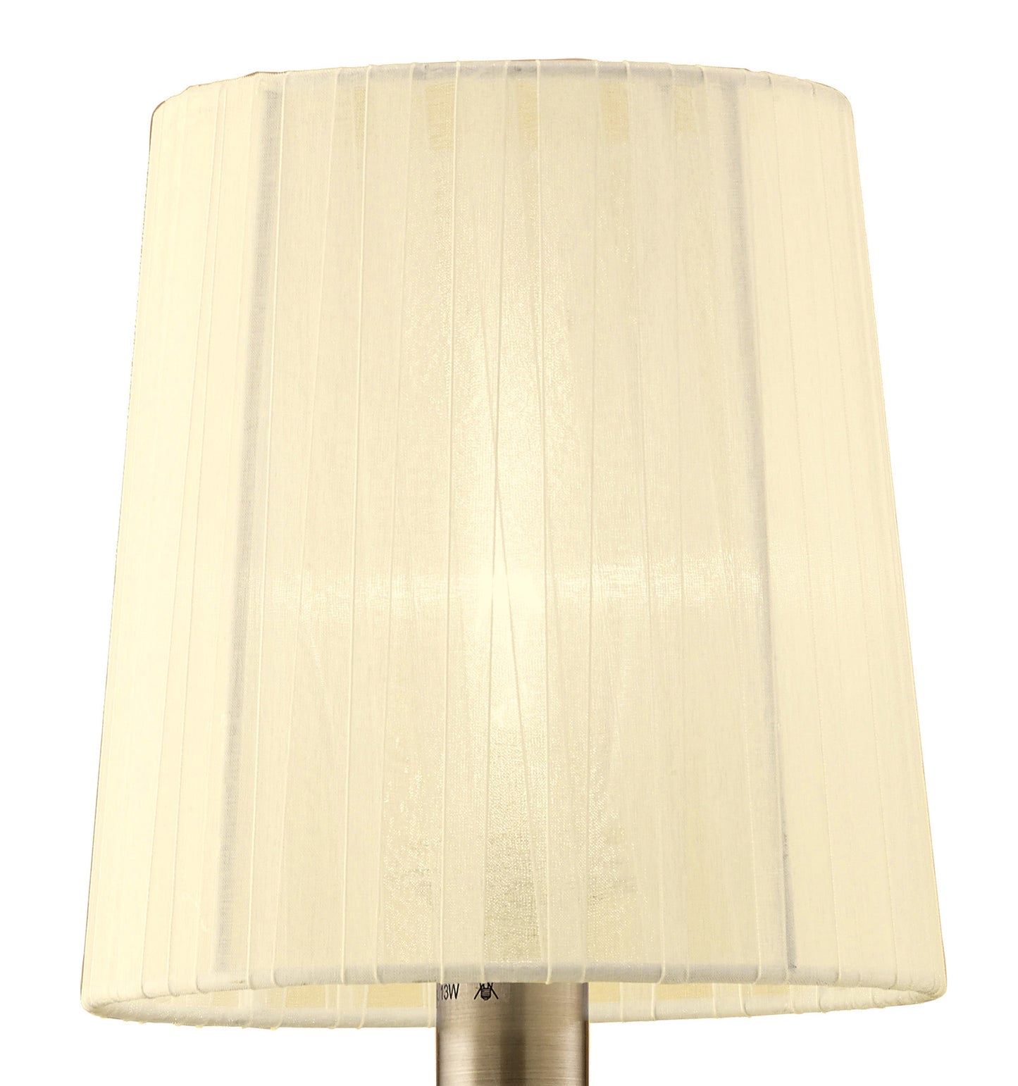 Loewe Wall Lamp Switched 1 Light E14, Antique Brass With Cream Shade by Mantra