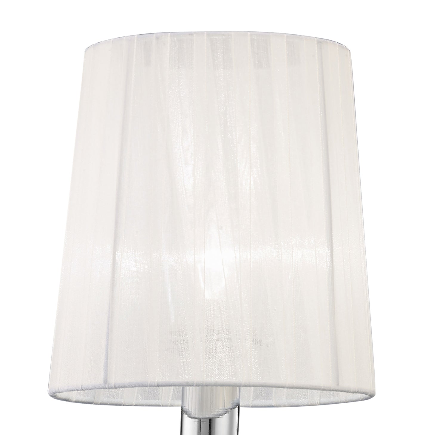 Loewe Wall Lamp Switched 1 Light E14, Polished Chrome With White Shade by Mantra