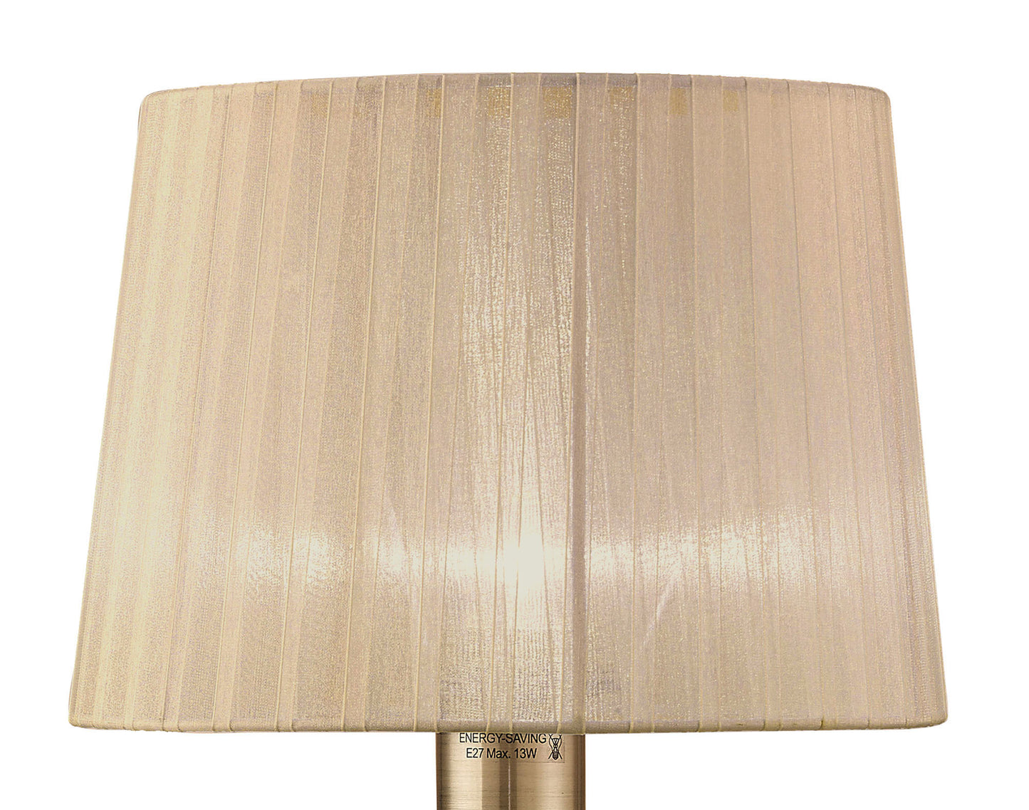 Loewe Table Lamp 1 Light E27 Large, Antique Brass With Soft Bronze Shade by Mantra