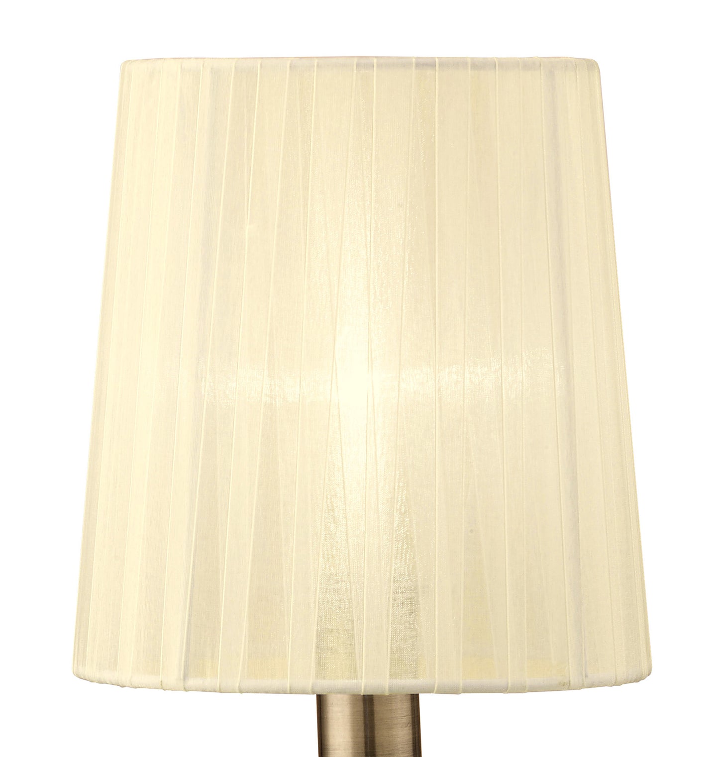 Loewe Table Lamp 1 Light E14 Small, Antique Brass With Cream Shade by Mantra