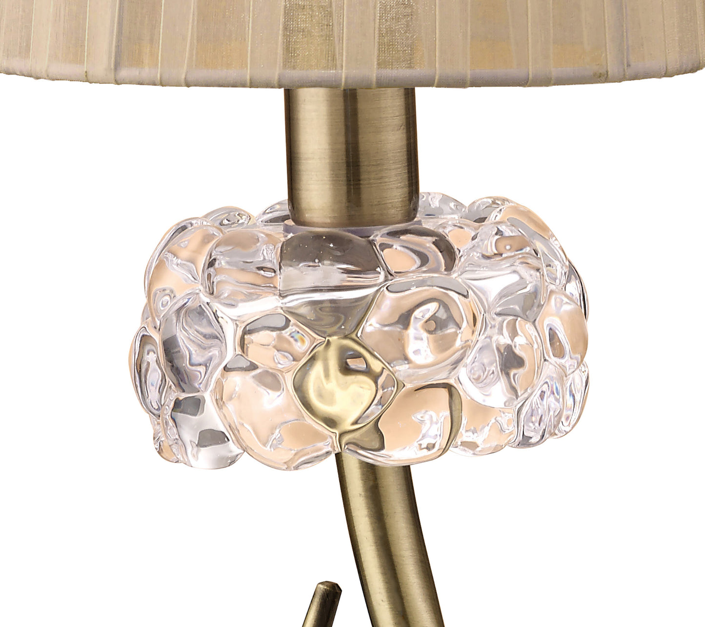 Loewe Table Lamp 1 Light E14 Small, Antique Brass With Soft Bronze Shade by Mantra