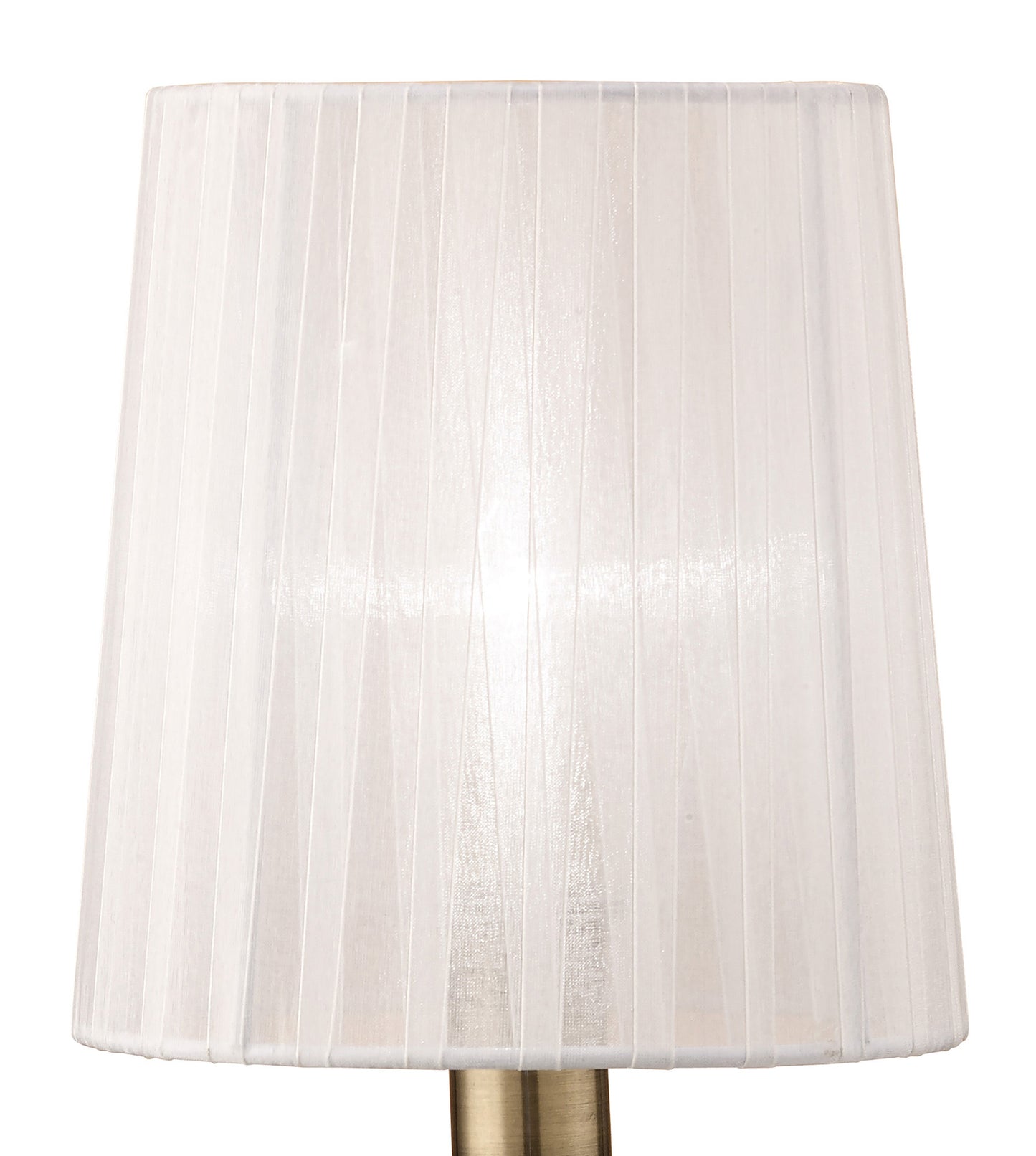 Loewe Table Lamp 1 Light E14 Small, Antique Brass With White Shade (4737) by Mantra