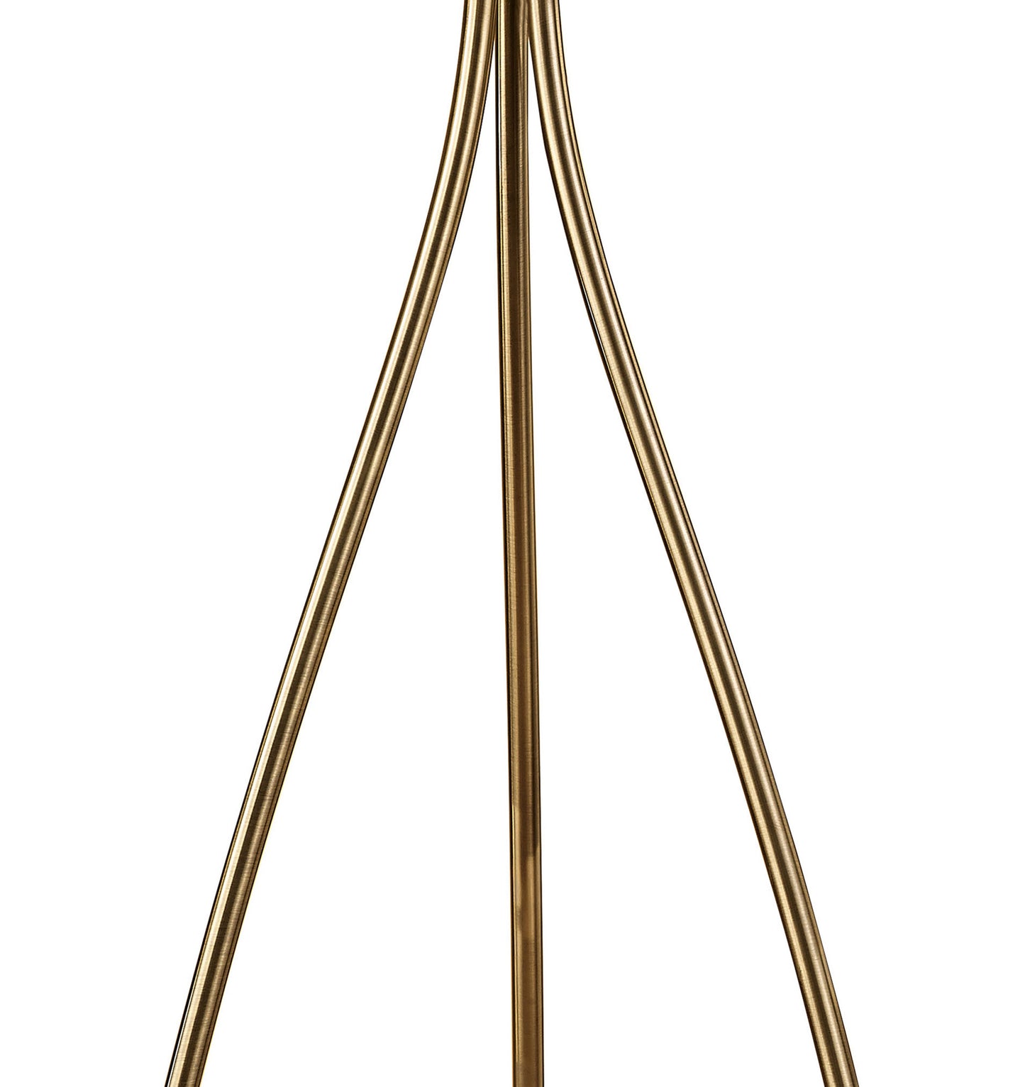 Loewe Floor Lamp 3 Light E27, Antique Brass With Cream Shade by Mantra