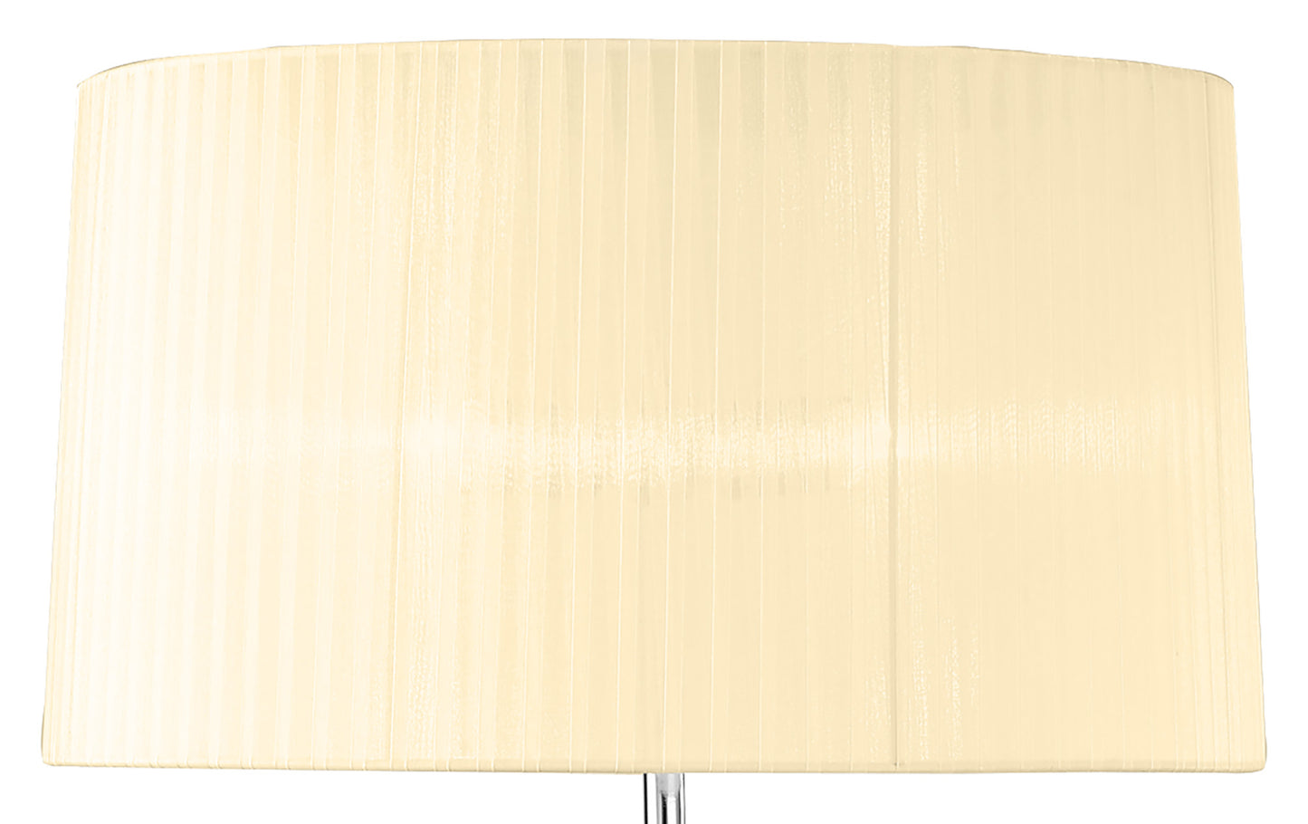 Loewe Floor Lamp 3 Light E27, Polished Chrome With Cream Shade by Mantra