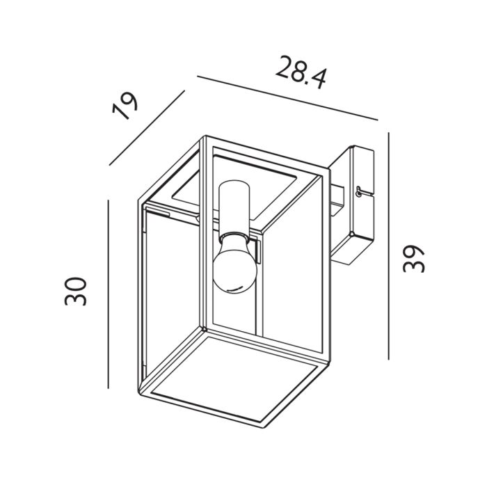 Lofoten 1 Light Wall Light with Arm - Black