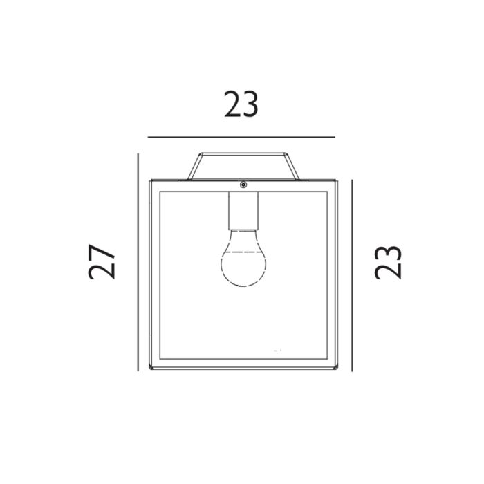 Lofoten 1 Light Flush - Cube - Black