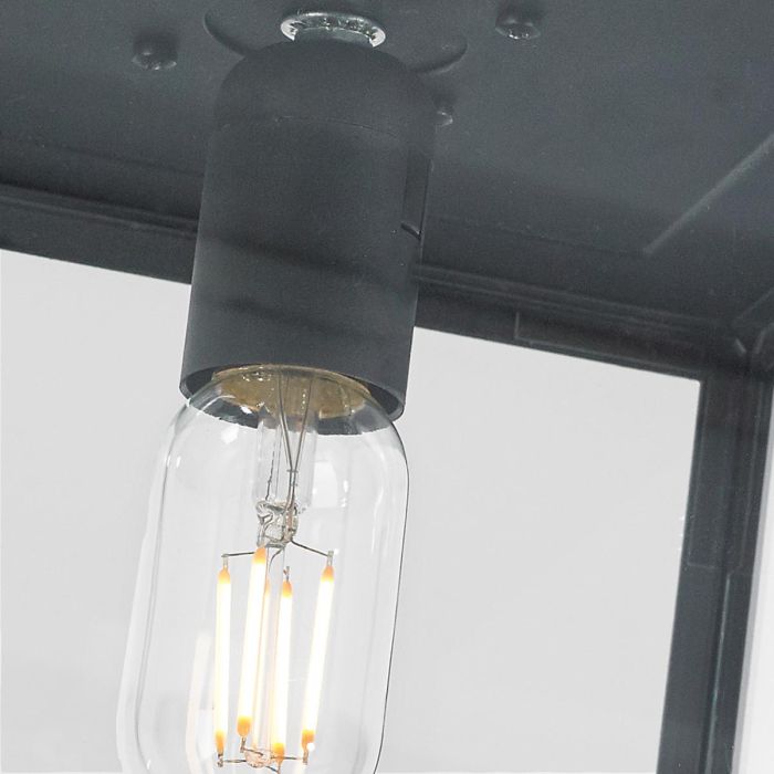 Lofoten 1 Light Flush - Cube - Black