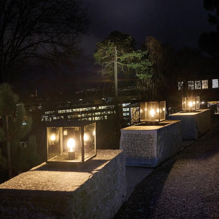 Lofoten 1 Light Pedestal - Black