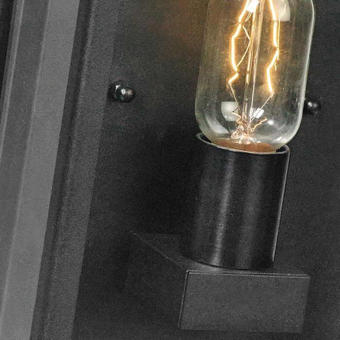 Lofoten 1 Light Half Lantern - Black