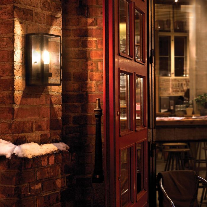 Lofoten 1 Light Half Lantern - Black