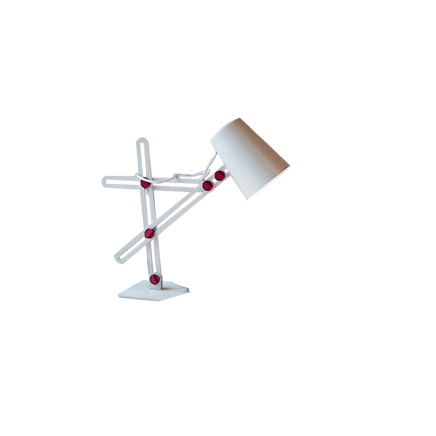 Looker Table Lamp 1 Light E27, Matt White/Purple by Mantra