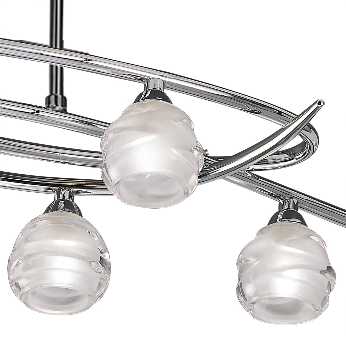 Loop Rectangular Telescopic 8 Light G9 ECO Line, Polished Chrome by Mantra