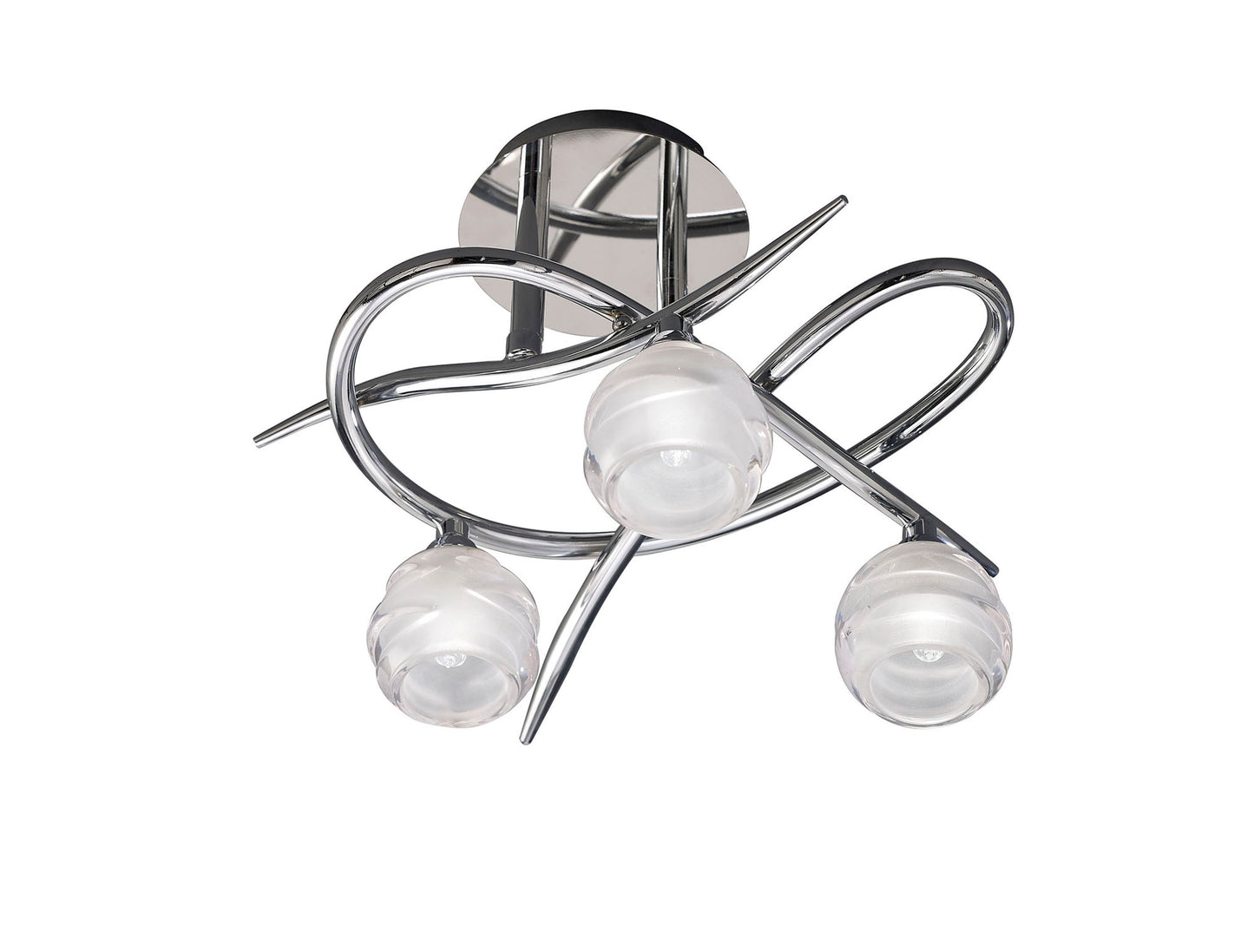 Loop Ceiling 3 Light G9, Polished Chrome by Mantra