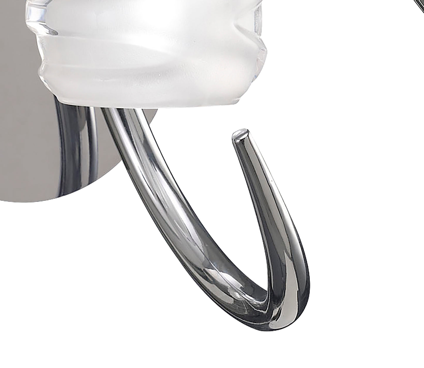 Loop Wall Lamp Switched 1 Light G9 ECO, Polished Chrome by Mantra