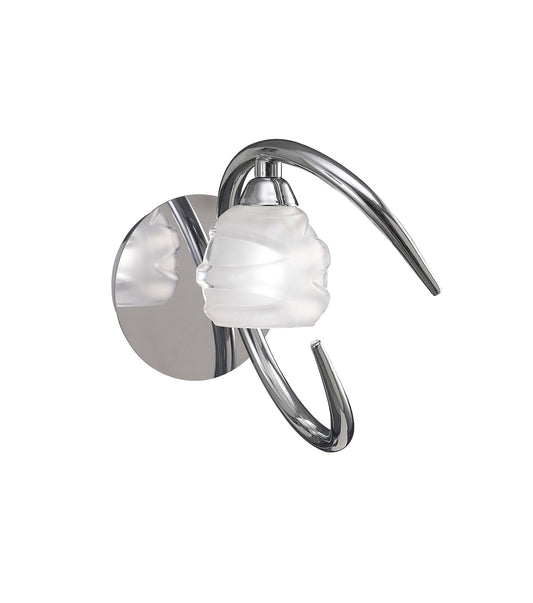 Loop Wall Lamp Switched 1 Light G9 ECO, Polished Chrome by Mantra